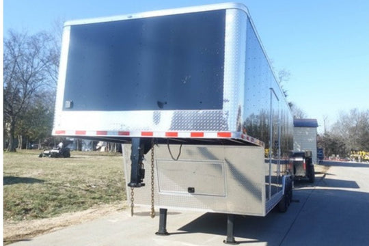 8.5 x 32' Gooseneck King Pin Fifth Wheel Trailer - SLE Equipment - 1