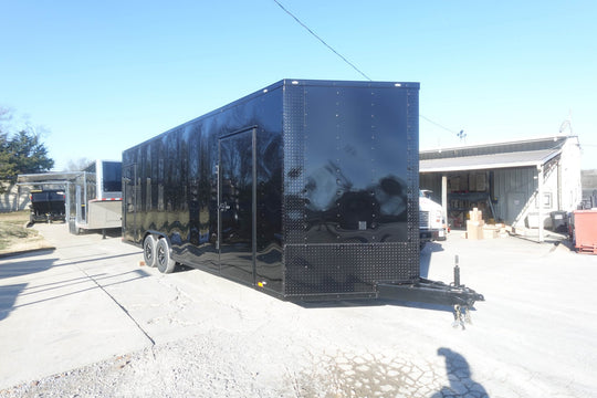 8.5x24 Black V - Nose Enclosed Trailer - SLE Equipment - 1