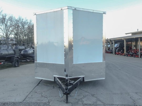 8.5 x 24 Enclosed Trailer V - Nose (2) 5200lb Axles Escape Door - SLE Equipment - 2