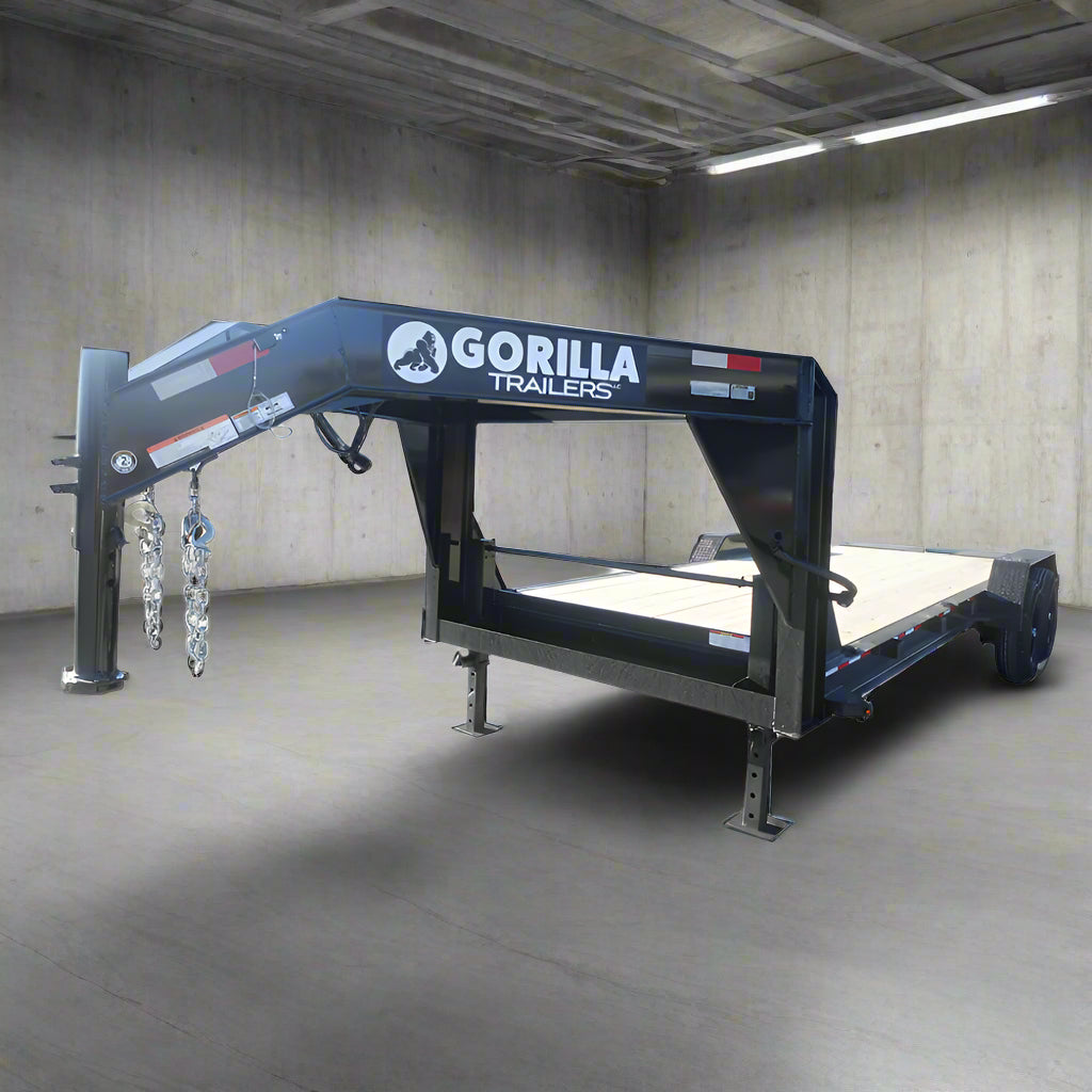 7X22 Gooseneck Equiptment Trailer with (2) 7K Axles & Mini Mega Ramps