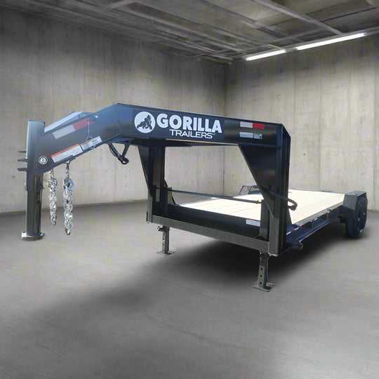 7X22 Gooseneck Equiptment Trailer with (2) 7K Axles & Mini Mega Ramps