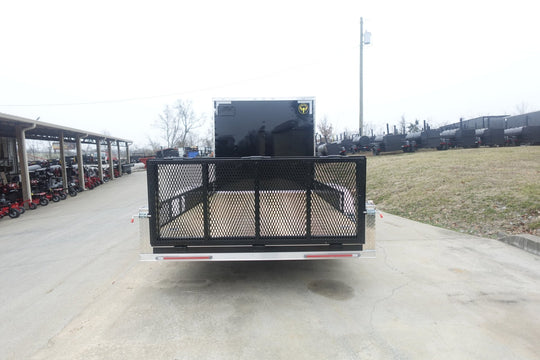 7x20 Black V - nose Hybrid Enclosed Trailer (2) 7K Axles - SLE Equipment - 15
