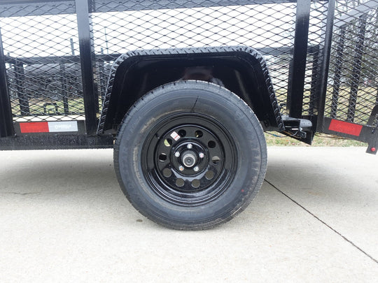 5x10 Dovetail Utility Trailer 2ft Mesh sides 3500lb Axle - SLE Equipment - 4