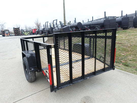 5x10 Dovetail Utility Trailer 2ft Mesh sides 3500lb Axle - SLE Equipment - 6