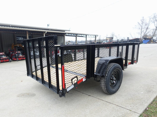 5x10 Dovetail Utility Trailer 2ft Mesh sides 3500lb Axle - SLE Equipment - 8