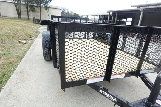 5x10 Dovetail Utility Trailer 2ft Mesh sides 3500lb Axle - SLE Equipment - 12