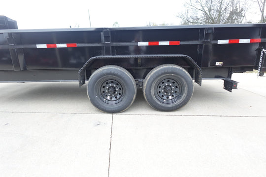 7x16 Gorilla Telescopic Gooseneck IBeam Dump Trailer 2ft Sides (2) 7K Axles - SLE Equipment - 4