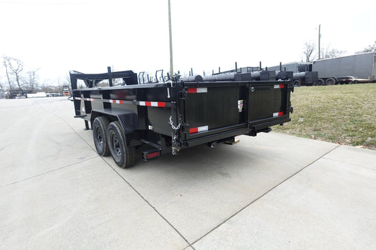 7x16 Gorilla Telescopic Gooseneck IBeam Dump Trailer 2ft Sides (2) 7K Axles - SLE Equipment - 5
