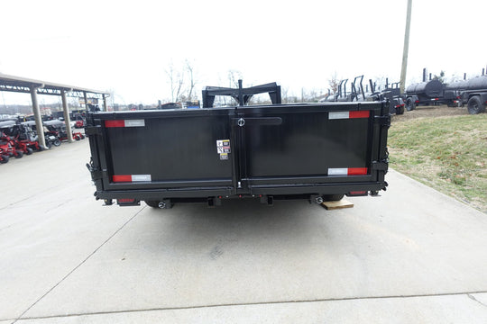 7x16 Gorilla Telescopic Gooseneck IBeam Dump Trailer 2ft Sides (2) 7K Axles - SLE Equipment - 6