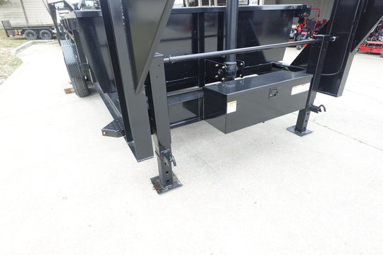 7x16 Gorilla Telescopic Gooseneck IBeam Dump Trailer 2ft Sides (2) 7K Axles - SLE Equipment - 12