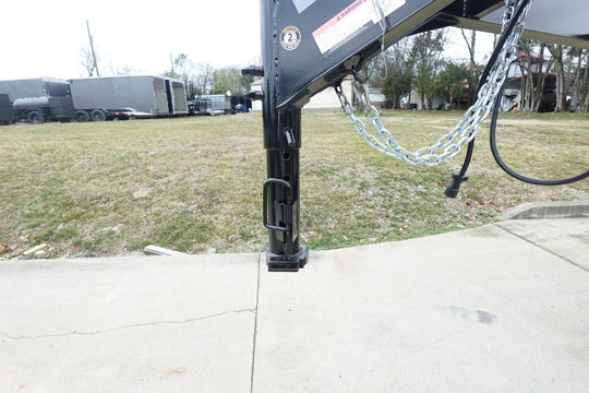 7x14 Gooseneck Equipment Trailer (2) 7K Axles with Stand - Up Ramps 14k Gvwr - SLE Equipment - 9