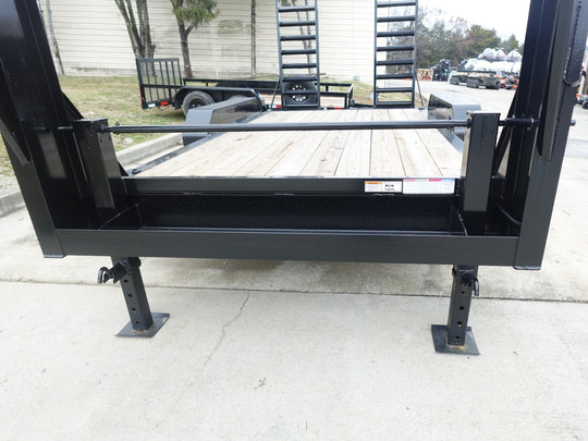 7x14 Gooseneck Equipment Trailer (2) 7K Axles with Stand - Up Ramps 14k Gvwr - SLE Equipment - 10