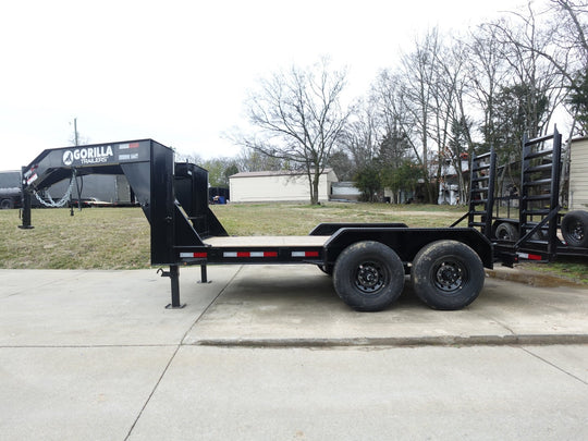 7x14 Gooseneck Equipment Trailer (2) 7K Axles with Stand - Up Ramps 14k Gvwr - SLE Equipment - 3