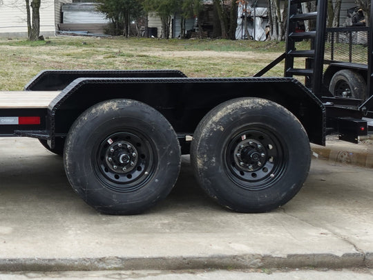 7x14 Gooseneck Equipment Trailer (2) 7K Axles with Stand - Up Ramps 14k Gvwr - SLE Equipment - 12