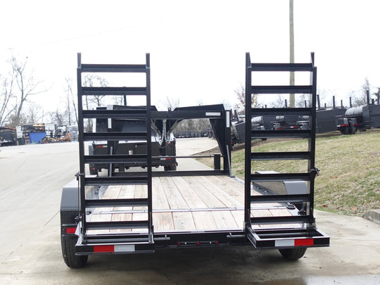 7x14 Gooseneck Equipment Trailer (2) 7K Axles with Stand - Up Ramps 14k Gvwr - SLE Equipment - 5