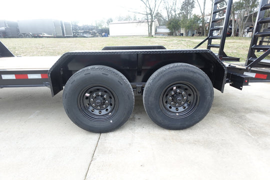 7x16 Gooseneck Equipment Trailer (2) 7K Axles with Stand - Up Ramps - SLE Equipment - 4