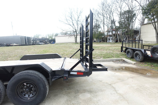 7x16 Gooseneck Equipment Trailer (2) 7K Axles with Stand - Up Ramps - SLE Equipment - 5