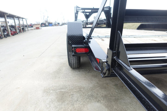 7x16 Gooseneck Equipment Trailer (2) 7K Axles with Stand - Up Ramps - SLE Equipment - 6