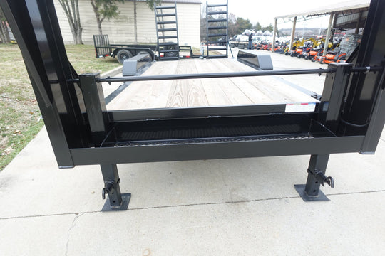 7x16 Gooseneck Equipment Trailer (2) 7K Axles with Stand - Up Ramps - SLE Equipment - 12