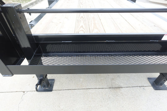 7x16 Gooseneck Equipment Trailer (2) 7K Axles with Stand - Up Ramps - SLE Equipment - 13