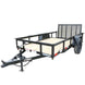 5x10 Utility Trailer Powder Coated Dovetail with gate 3500lb Axle - SLE Equipment - 1