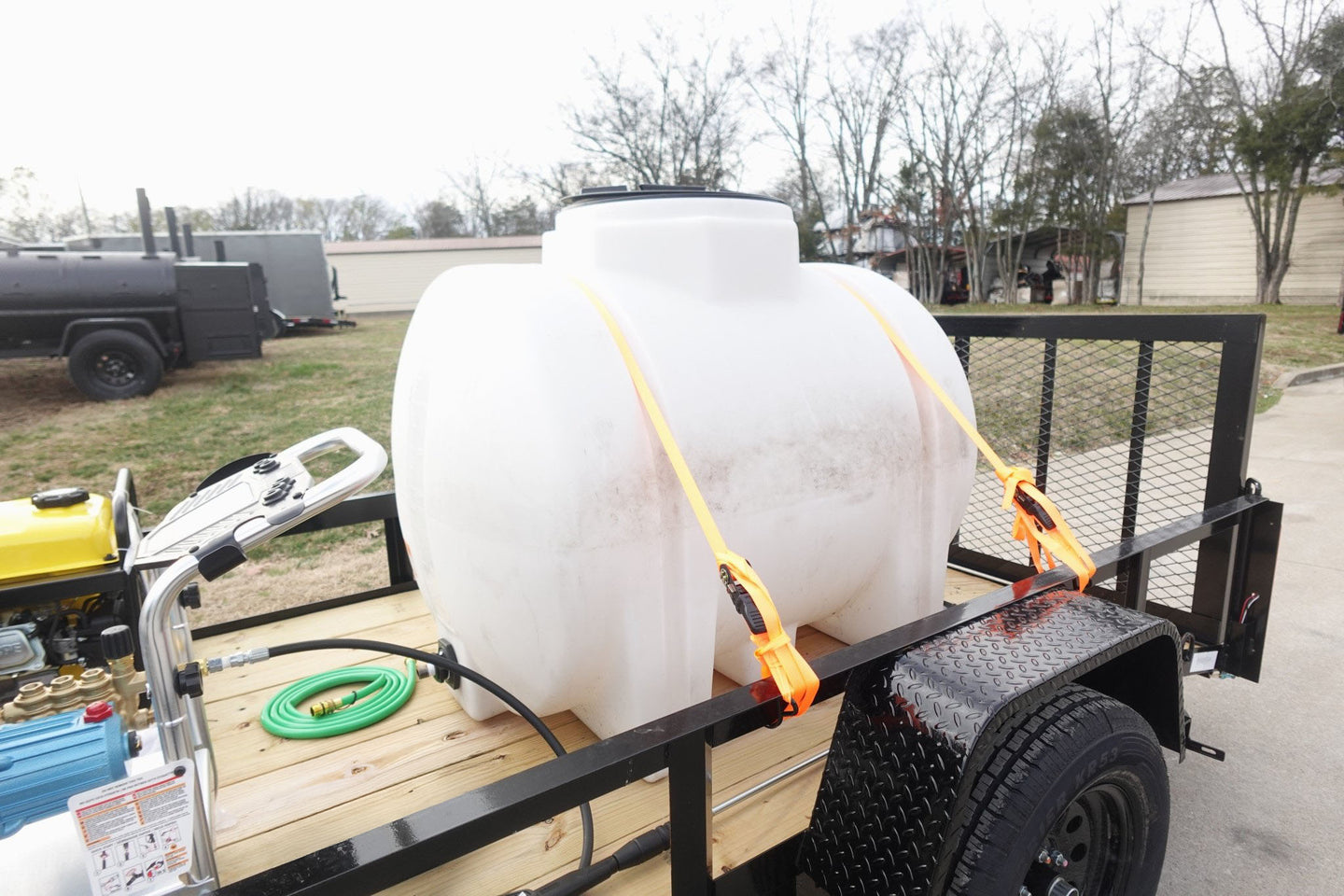 Simpson Pressure Washer 4200 PSI Tank Hose Utility Trailer Package - SLE Equipment - 7.