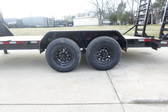 7x18 Gooseneck Equipment Trailer (2) 7K Axles Standup Ramps - SLE Equipment - 3