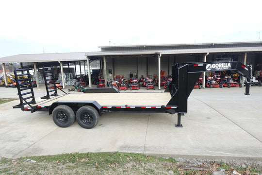 7x18 Gooseneck Equipment Trailer (2) 7K Axles Standup Ramps - SLE Equipment - 9