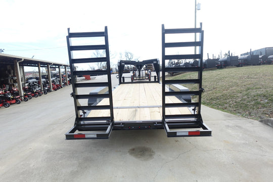 7x18 Gooseneck Equipment Trailer (2) 7K Axles Standup Ramps - SLE Equipment - 12