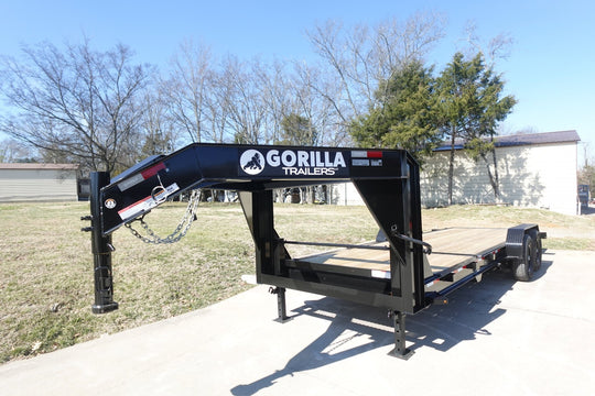 7x22 Gooseneck Tilt Car Hauler Trailer (2) 7K Drop Axles with Brakes - SLE Equipment - 1