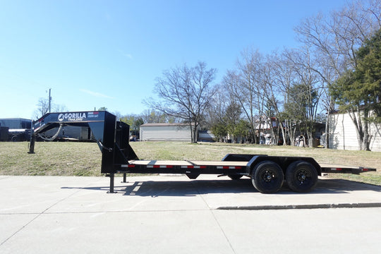 7x22 Gooseneck Tilt Car Hauler Trailer (2) 7K Drop Axles with Brakes - SLE Equipment - 2