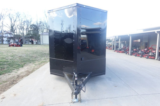 7x18 Black with Blackout Hybrid Enclosed Trailer (2) 7K Axles Storage 50 Amp Elec - SLE Equipment - 2