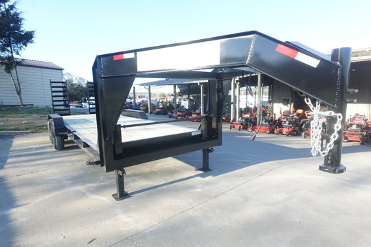 7x22 Gooseneck Equipment Trailer (2) 7K Axles Standup Ramps 14k GVWR - SLE Equipment - 4