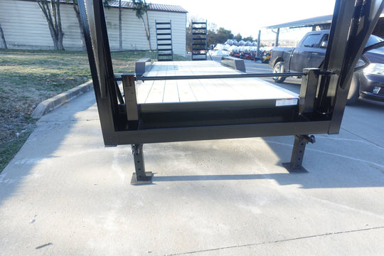 7x22 Gooseneck Equipment Trailer (2) 7K Axles Standup Ramps 14k GVWR - SLE Equipment - 5