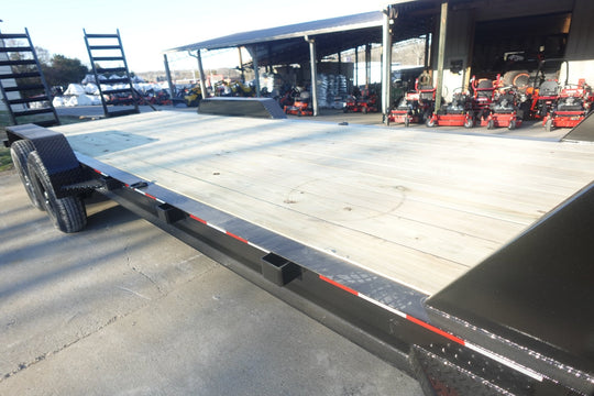 7x22 Gooseneck Equipment Trailer (2) 7K Axles Standup Ramps 14k GVWR - SLE Equipment - 6