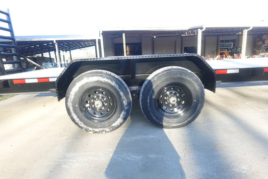 7x22 Gooseneck Equipment Trailer (2) 7K Axles Standup Ramps 14k GVWR - SLE Equipment - 7