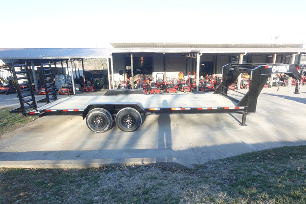 7x22 Gooseneck Equipment Trailer (2) 7K Axles Standup Ramps 14k GVWR - SLE Equipment - 1