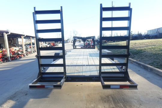 7x22 Gooseneck Equipment Trailer (2) 7K Axles Standup Ramps 14k GVWR - SLE Equipment - 9