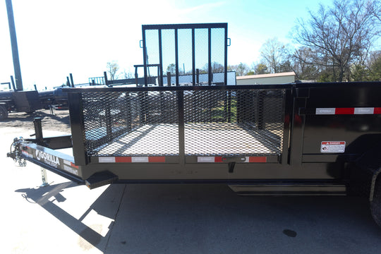 7x16 IBeam Hybrid Hydraulic Dump Trailer with 2ft Sides (2) 6K Axles - SLE Equipment - 8