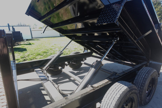 7x16 IBeam Hybrid Hydraulic Dump Trailer with 2ft Sides (2) 6K Axles - SLE Equipment - 11