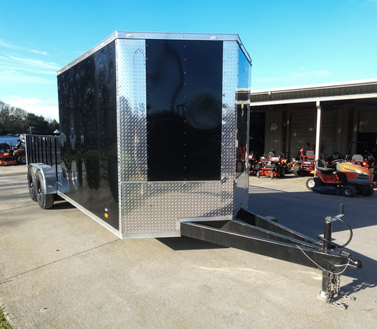 7x20 Black Hybrid Enclosed Trailer ATP Floor (2) 7K Axles - SLE Equipment - 1