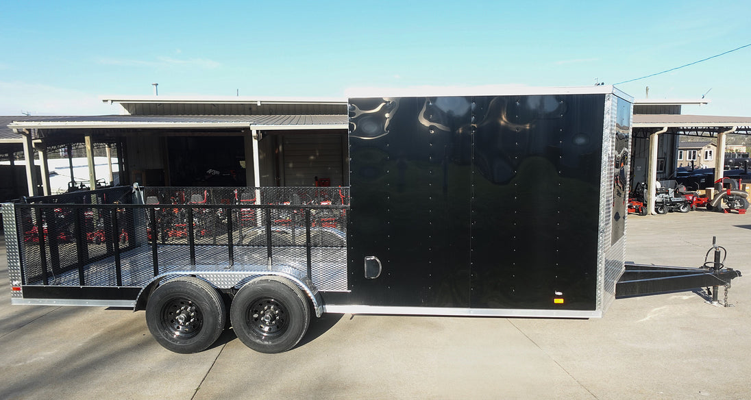 7x20 Black Hybrid Enclosed Trailer ATP Floor (2) 7K Axles - SLE Equipment - 3