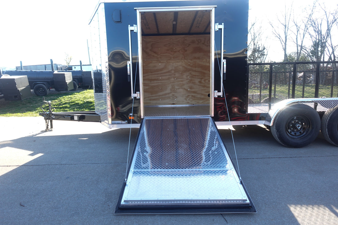 7x20 Black Hybrid Enclosed Trailer ATP Floor (2) 7K Axles - SLE Equipment - 10