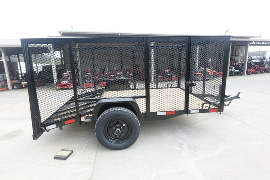 6.4x10 Utility Trailer with 4ft Mesh Sides 3500lb Axle Dovetail - SLE Equipment - 5