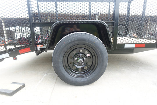 6.4x10 Utility Trailer with 4ft Mesh Sides 3500lb Axle Dovetail - SLE Equipment - 7