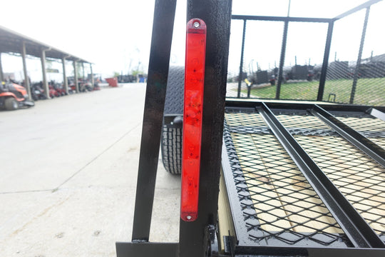 6.4x10 Utility Trailer with 4ft Mesh Sides 3500lb Axle Dovetail - SLE Equipment - 9