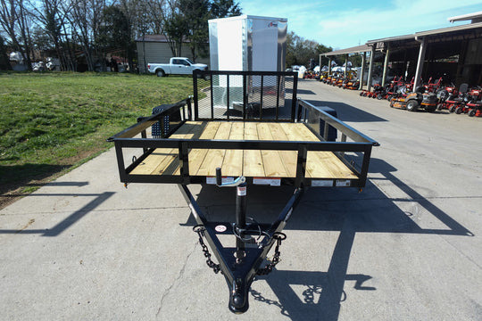 6' 4" x 10 Utility Trailer Dovetail Powder Coated With Gate 3,500lb Axle - SLE Equipment - 3