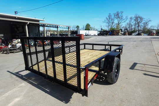 6' 4" x 10 Utility Trailer Dovetail Powder Coated With Gate 3,500lb Axle - SLE Equipment - 7