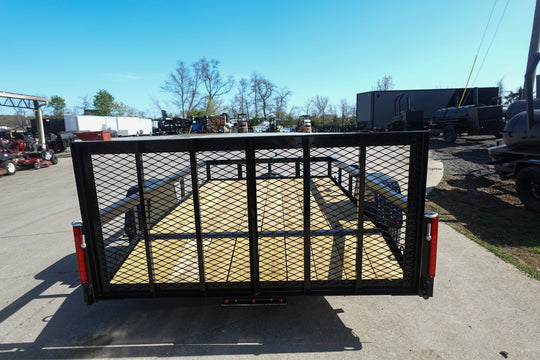 6' 4" x 10 Utility Trailer Dovetail Powder Coated With Gate 3,500lb Axle - SLE Equipment - 8