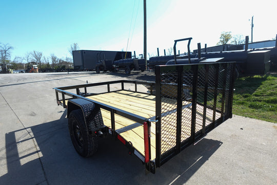 6' 4" x 10 Utility Trailer Dovetail Powder Coated With Gate 3,500lb Axle - SLE Equipment - 9